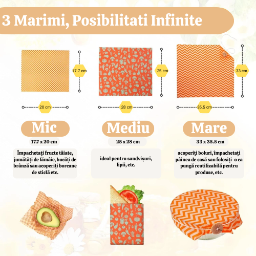 Beeswax Wrap Set S/M/L